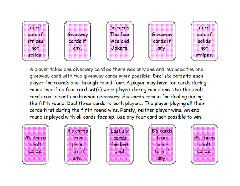 Stripes And Solids// – Five-Minute Card Games